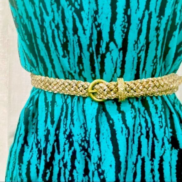 ⭐️ VINTAGE Mini Black & Teal Dress CUSTOM! - Picture 9 of 9